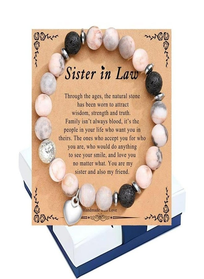 Jofanvin Sister in Law Bracelets Expandable Wire Bangle Bracelet for Women, Meaningful Charms for Sister in Law - Image 1